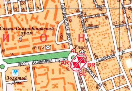 Билборд B в Одессе, 3x6  Люстдорфська дорога, 160 схема