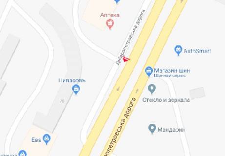 Билборд B в Одессе, 3x6  Семена Палія вул., 72 схема