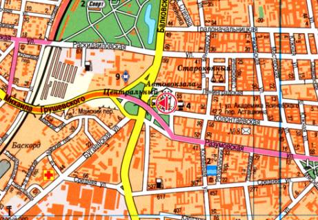 Билборд A в Одессе, 3x6  Колонтаєвська вул., 56 схема