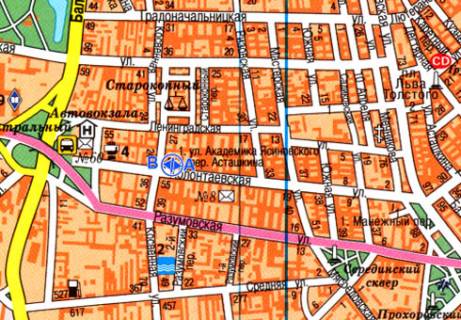 Бэклайт A в Одессе Колонтаєвська вул., 40 - Косвенна вул. схема