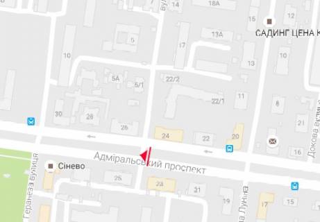 Ситилайт A в Одессе, 1.8x1.2  Адміральський просп., 23 - Новаторів ул. (схема№18) схема