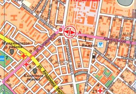 Беклайт A у Одесі Адміральський просп., 40 схема