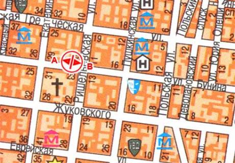 Беклайт A у Одесі Буніна вул., 20 схема