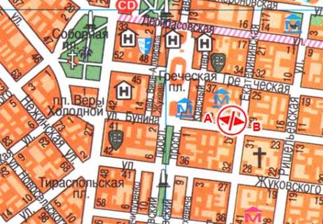 Беклайт B у Одесі Буніна вул., 26 схема