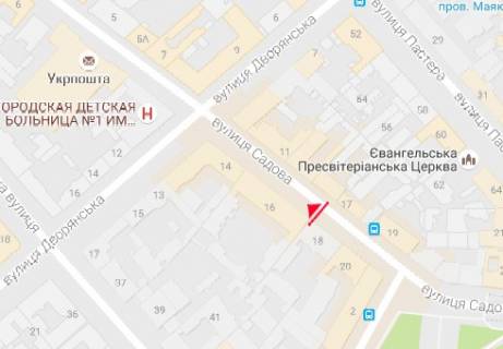 Бэклайт A в Одессе Садова вул., 18 схема