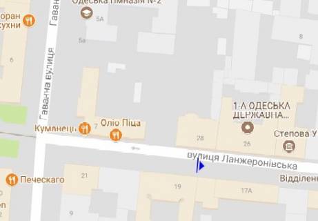 Беклайт A у Одесі Ланжеронівська вул., 19 схема
