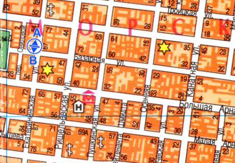 Ситилайт B в Одессе, 1.2x1.8  Катерининська (Європейська) вул., 60 схема