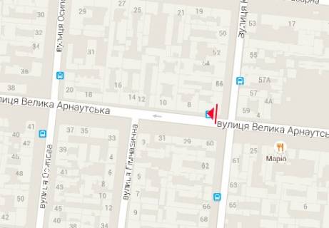 Ситилайт B в Одессе, 1.2x1.8  Велика Арнаутська вул. — Канатна вул. схема