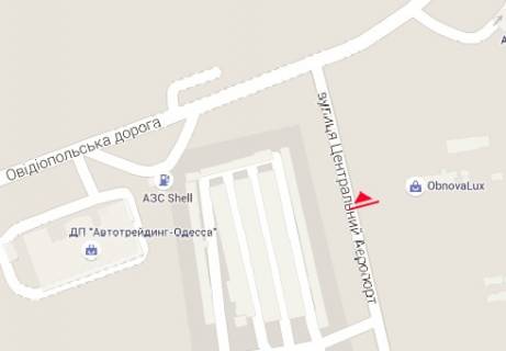 Билборд B в Одессе, 1.2x1.8  Центральний Аеропорт вул. (№6) схема