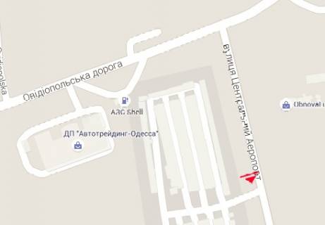 Билборд B в Одессе, 1.2x1.8  Центральний Аеропорт вул. (№9) схема