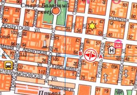 Сiтiлайт A у Одесі, 1.8x1.2  М. Арнаутська вул., 56 A схема