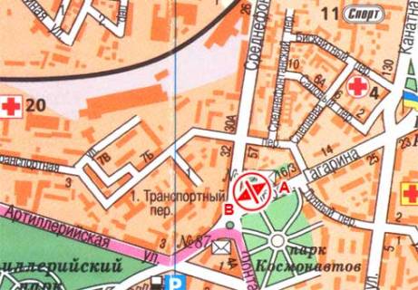 Сiтiлайт B у Одесі Гагаріна пр., 16/1 B схема