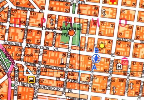 Сiтiлайт B у Одесі, 1.8x1.2  Катерининська вул., 81 схема