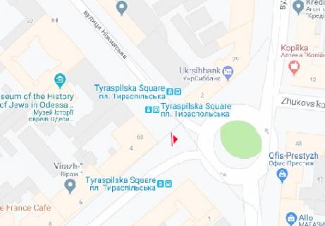 Скроллер A в Одессе Нежинская ул. №68 А5 - 179367 схема