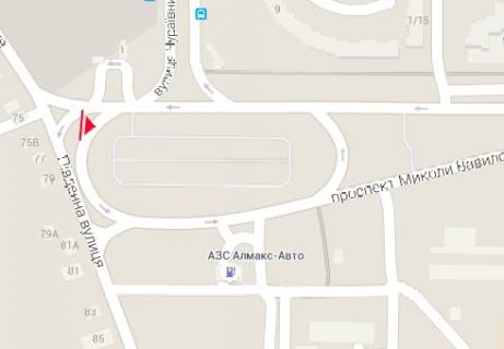 Билборд B в Полтаве, 3x6  Миколи Вавилова просп. — Південна вул. схема