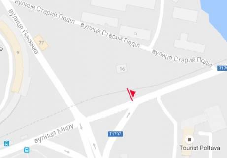 Билборд A в Полтаве, 3x6  Миру вул. схема