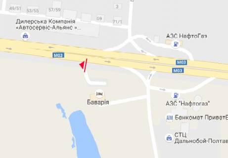 Билборд A в Полтаве, 3x6  Харківське шосе схема