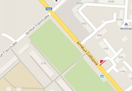 Білборд, Бігборд (Борд)  B у Рівному, 3x6  Соборна вул., 436 схема