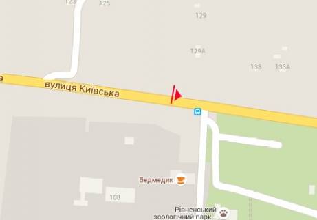 Билборд A в Ровно, 3x6  Київська вул., 110 схема