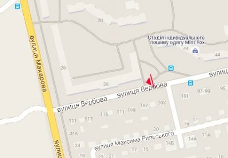 Білборд, Бігборд (Борд)  B у Рівному, 3x6  Вербова вул., 41 схема