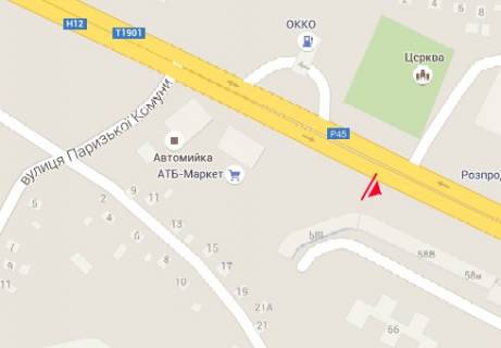 Билборд B в Сумах, 3x6  Харківська вул., 58 схема