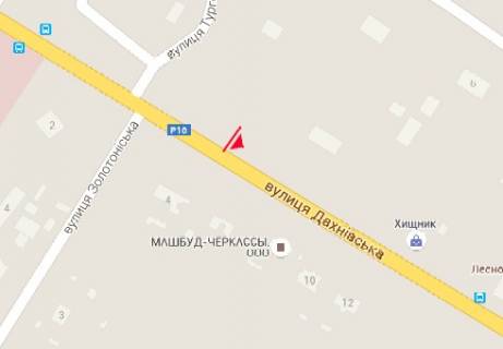 Билборд A в Черкассах, 3x6  Дахнівська вул., 17 схема