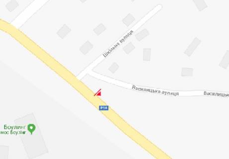 Билборд A в Черкассах, 3x6  Канівська вул. - Шкільна вул. схема
