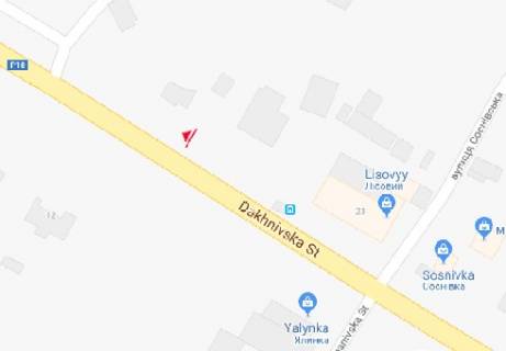 Билборд B в Черкассах, 3x6  Дахнівська вул., 23 схема