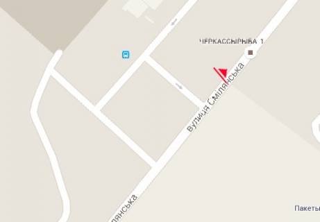 Билборд A в Черкассах, 3x6  Смілянська вул., 150 схема