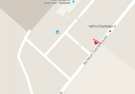 Билборд B в Черкассах, 3x6  Смілянська вул., 150 схема