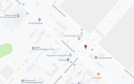 Билборд B в Херсоне, 3х6  пл. им. П.Дубинды / ул.И.Кулика схема