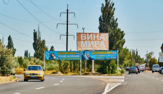Билборд A в Бердянске, 6x3  Макарова ул. (Дельфинарий, Аквапарк) фото 1
