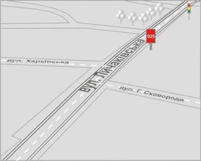 Ситилайт A в Львове, 1,2x1,8  Личаківська вул., 72 схема