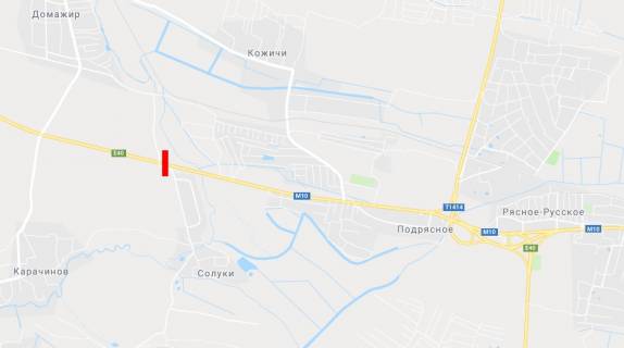 Нестандарт A у Солуках Траса Львів-Краківець, с. Солуки, в'їзд в місто Львів схема