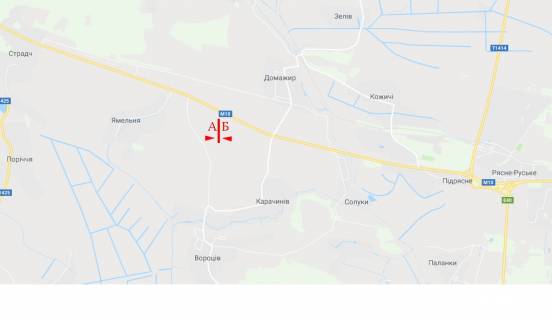 Билборд A в Ямельне, 6x3  Автодорога Львів-Краківець, в'їзд у Львів, лівий схема