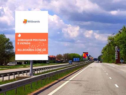 Билборд A в Глибочице, 2.5x4  Вертикальний борд в с.Глибочиця,по центру дороги № 7.Напрямок на Київ ст.А фото 1