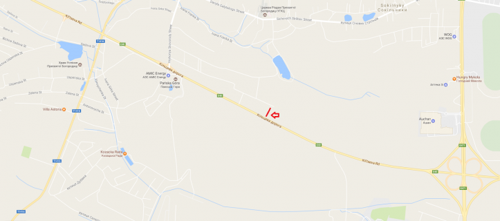 Білборд, Бігборд (Борд)  A у Сокільниках, 3x6  М-10 Західний обхід м. Львова схема