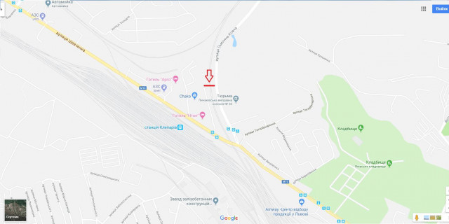 Билборд A в Львове, 3x6  вул. Омеляна Ковча рух до вул. Шевченка, місце №1 схема