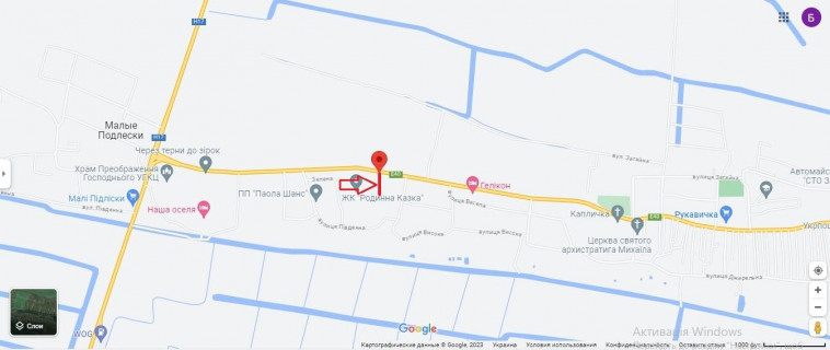 Билборд A в Рясном-Русском, 3x6  М-10 Західний обхід м. Львова схема