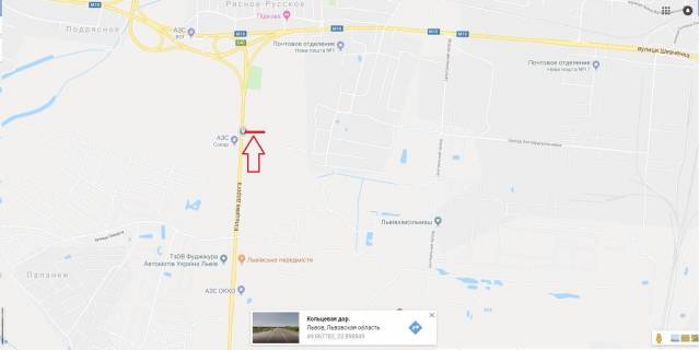 Білборд, Бігборд (Борд)  A у трасах Львіва, 3х12  М-10 Західний обхід м. Львова схема