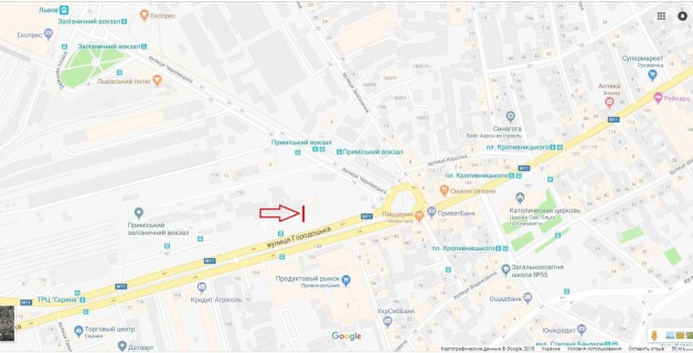 Білборд, Бігборд (Борд)  A у Львові, 3x6  Приміський Вокзал м. Львова в сторону вул. Чернівецької місце №3 схема