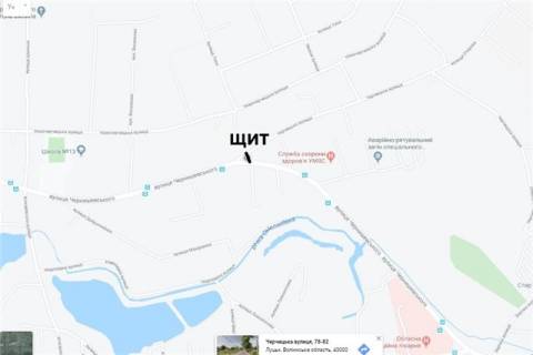 Билборд B в Луцке вул.Чернишевського (перетин з вул.Черчицька) схема