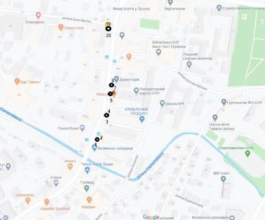 Ситилайт A в Луцке Центр Винниченка 16(біля університету) схема