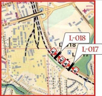 Білборд, Бігборд (Борд)  A у Луцьку Карпенка-Карого, №1 (розподільча смуга, район ресторану Срібні Лелеки, автоконцерну Мітцубісі, поворот на вул.Задворецьку для виїзду на Київський майдан) схема
