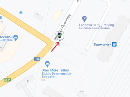 Ситилайт A в Кременчуге Халаменюка вул. - Леонова вул. схема