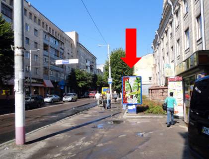 Ситилайт A в Житомире, 1.8x1.2  Бердичівська вул., 15, біля центрального гастроному, ресторану "Сушия" фото