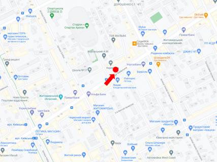 Скролер, Скрол  у Житомирі, 2.3x3.14  Київська вул., 55,  біля стадіону "Спартак", з центру - 471195 схема