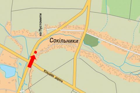 Білборд, Бігборд (Борд)  A у Сокільниках, 3x6  Кульпарківська вул. / Шептицького вул., В центр схема