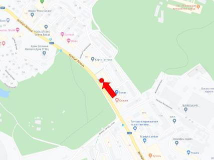 Сiтiлайт A у Львові, 1.8x1.2  Зелена вул., 113 (зуп. "Липова Алея"), в центр схема