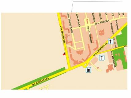 Билборд B в Ровно Макарова вул., 10, навпроти схема
